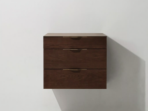 DRIFT - Horizontal oak wall cabinet with drawers _ District Eight